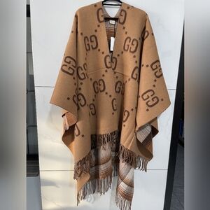 Gucci Reversible GG Wool Cape